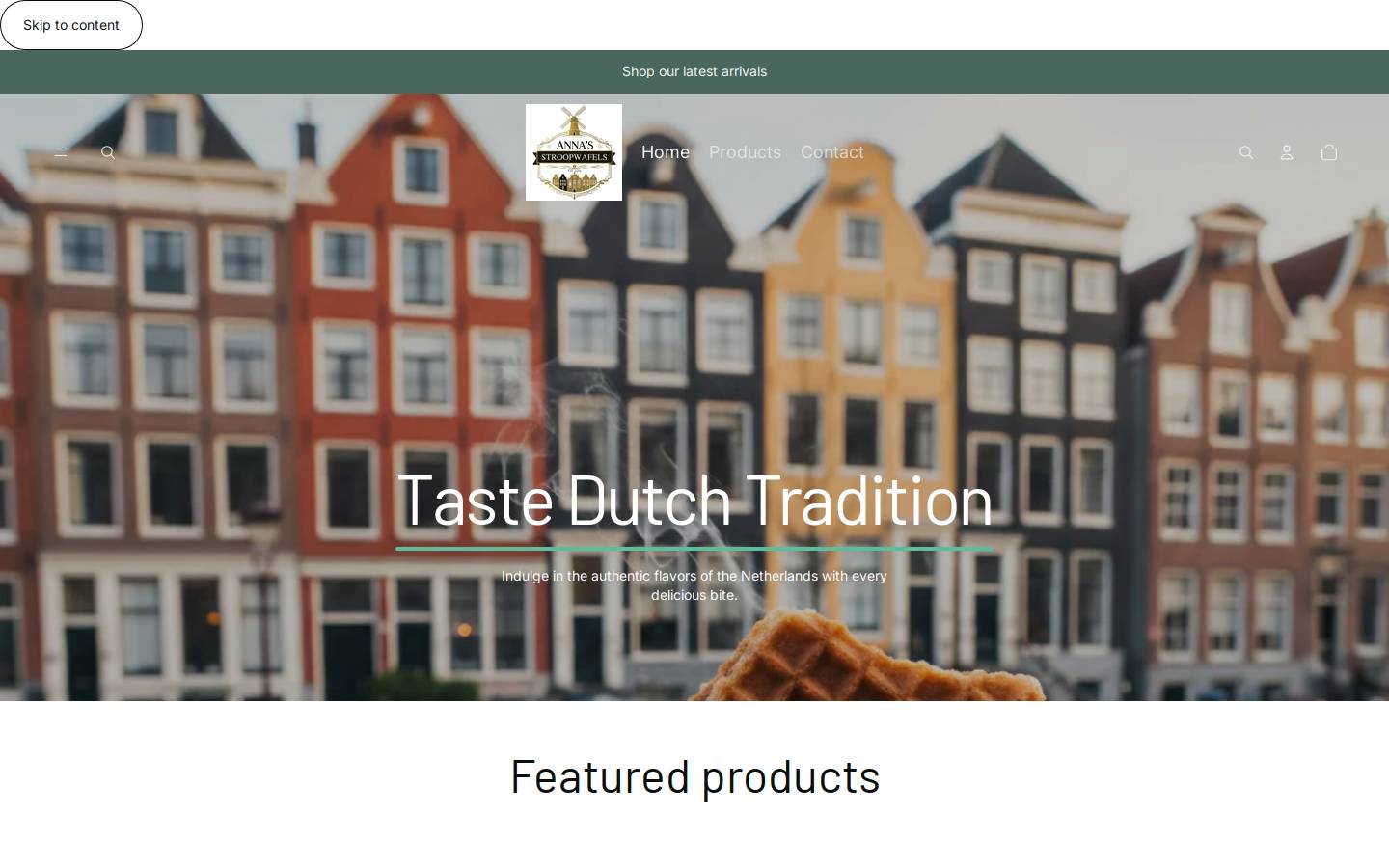 annasstroopwafels.com homepage screenshot