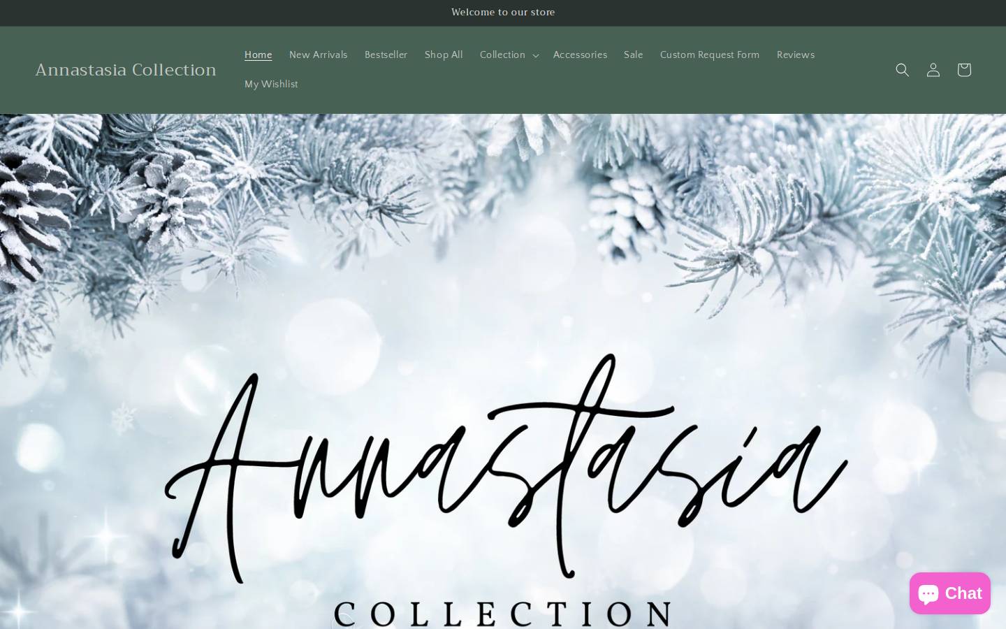 annastasiacollection.com homepage screenshot