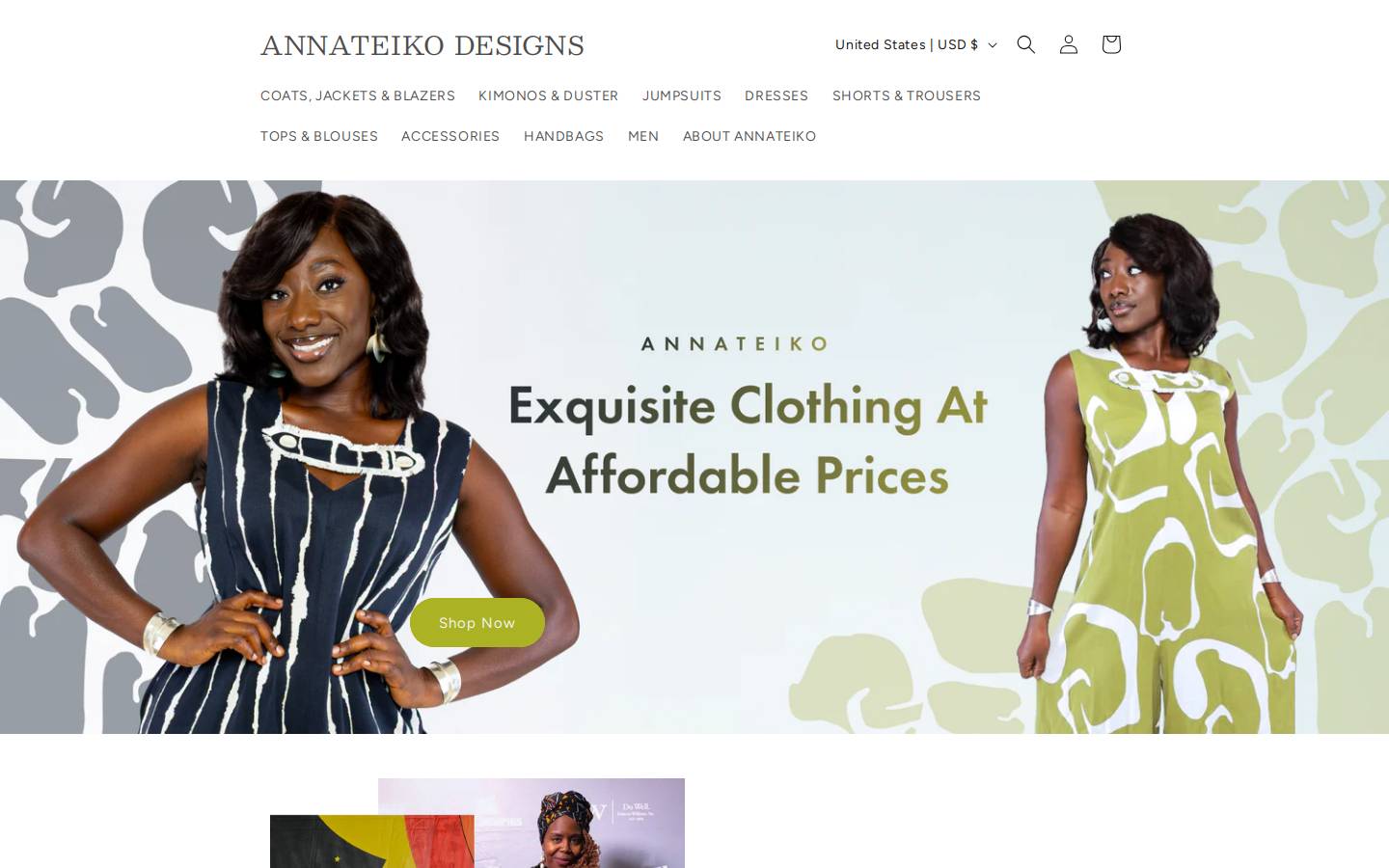 annateiko.com homepage screenshot