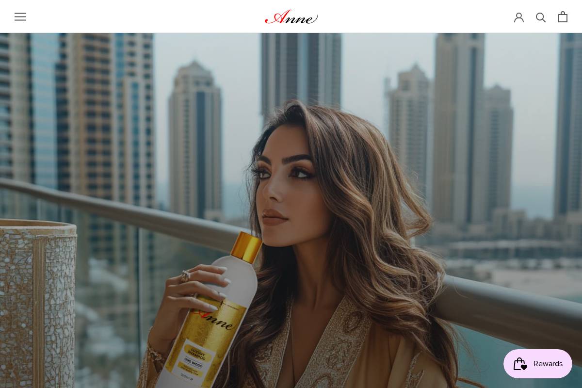 Anne Beauty homepage screenshot