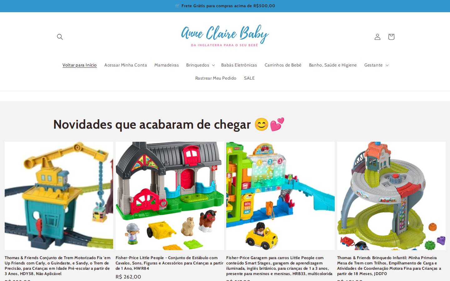 anneclairebaby.com.br homepage screenshot