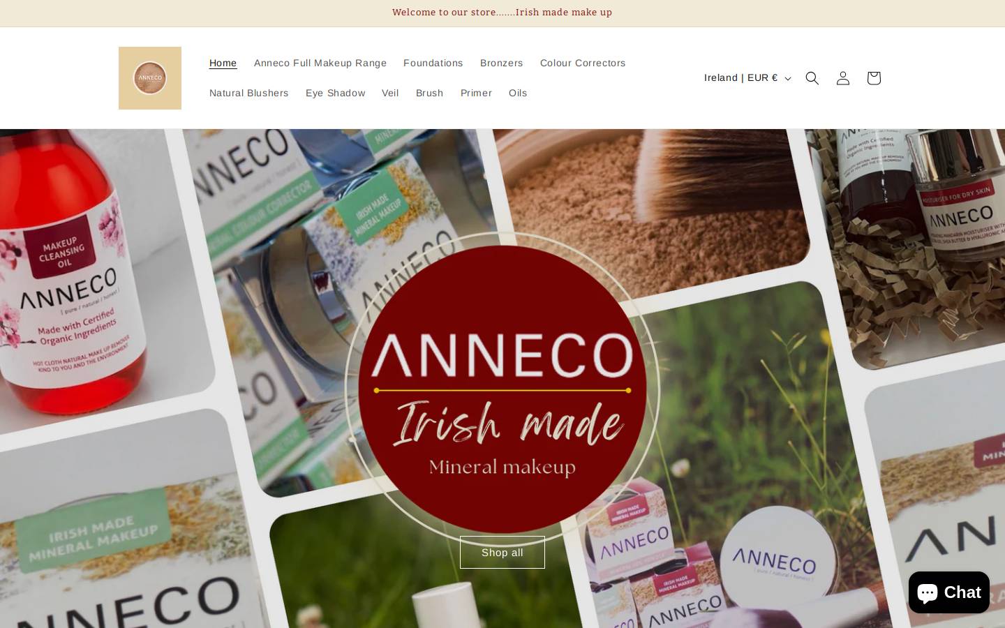 annecobeauty.com homepage screenshot
