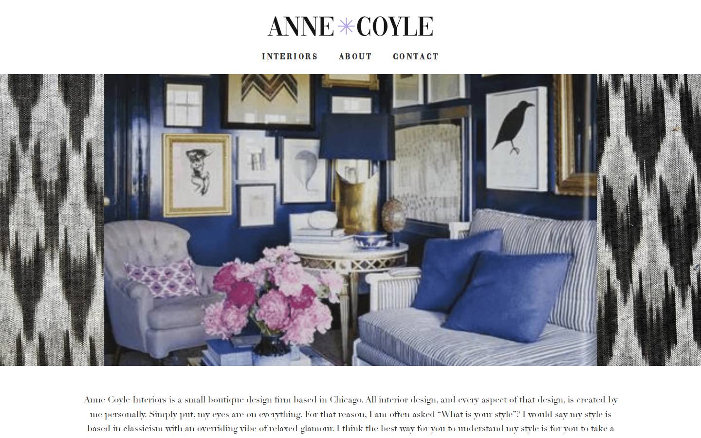 annecoyleinteriors.com homepage screenshot