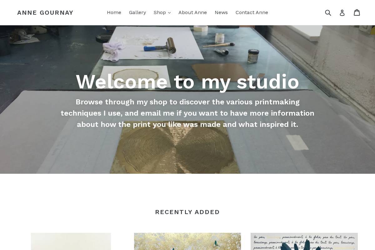 annegournay.com homepage screenshot