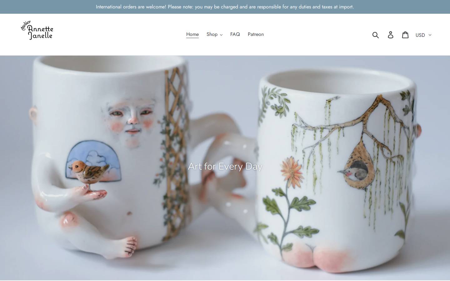 annettejanelle.com homepage screenshot