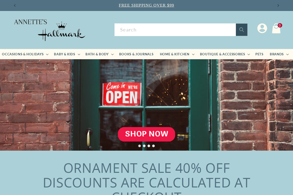 annetteshallmark.com homepage screenshot