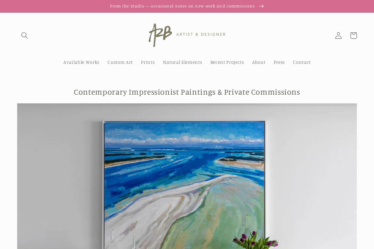 annezimmerman.com homepage screenshot