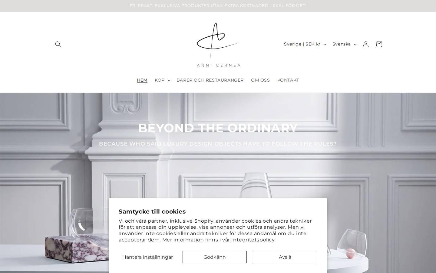 annicernea.se homepage screenshot