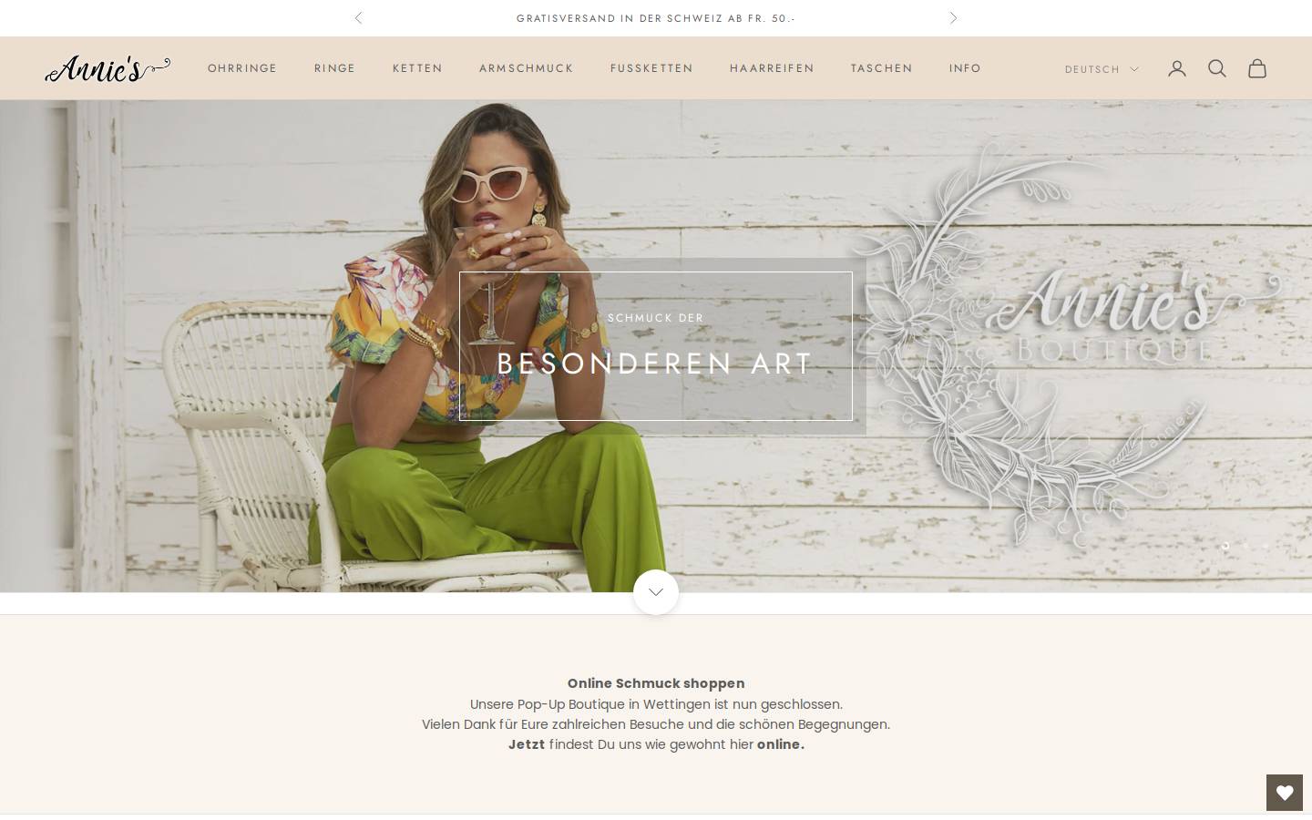 Annie homepage screenshot