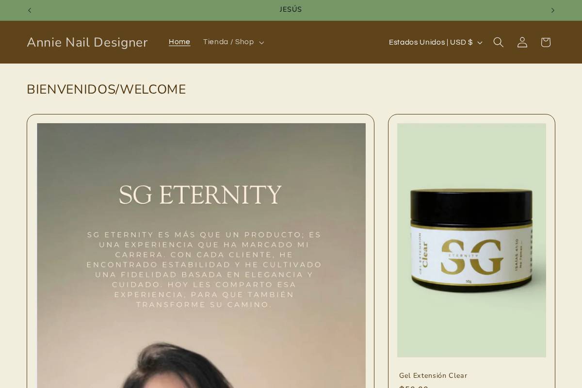 annienaildesigner.com homepage screenshot
