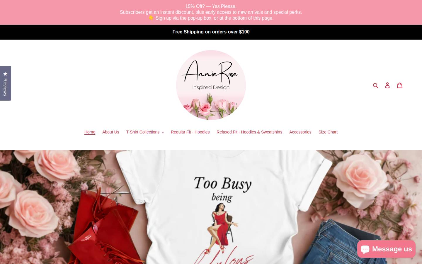 annierose.com.au homepage screenshot