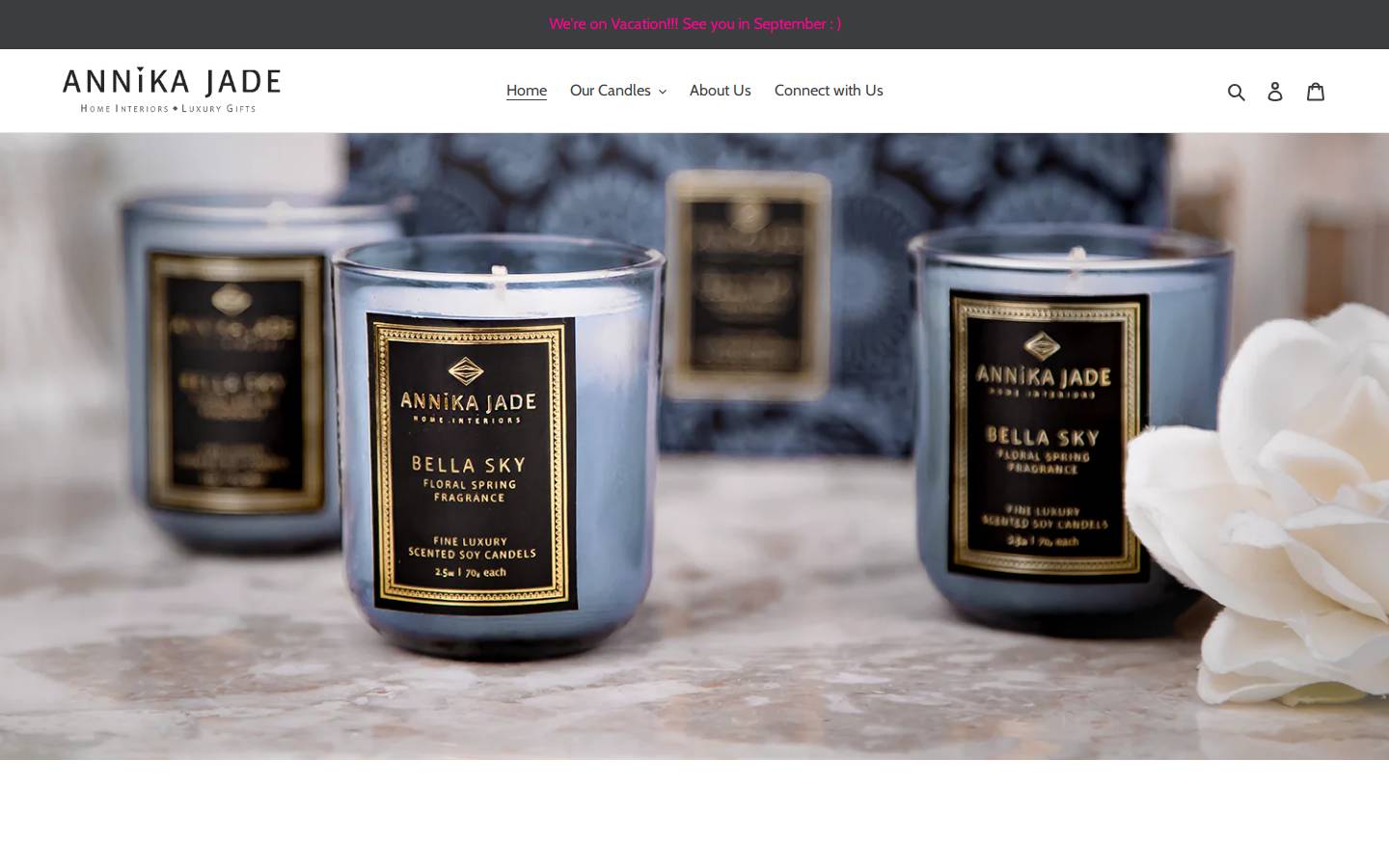 annikajade.com homepage screenshot