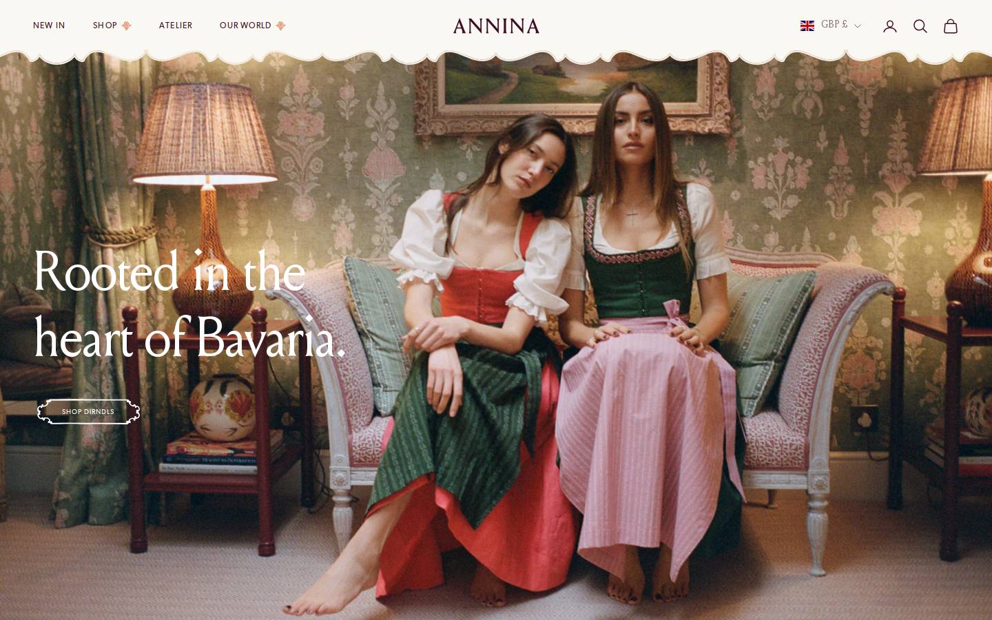 annina.com homepage screenshot