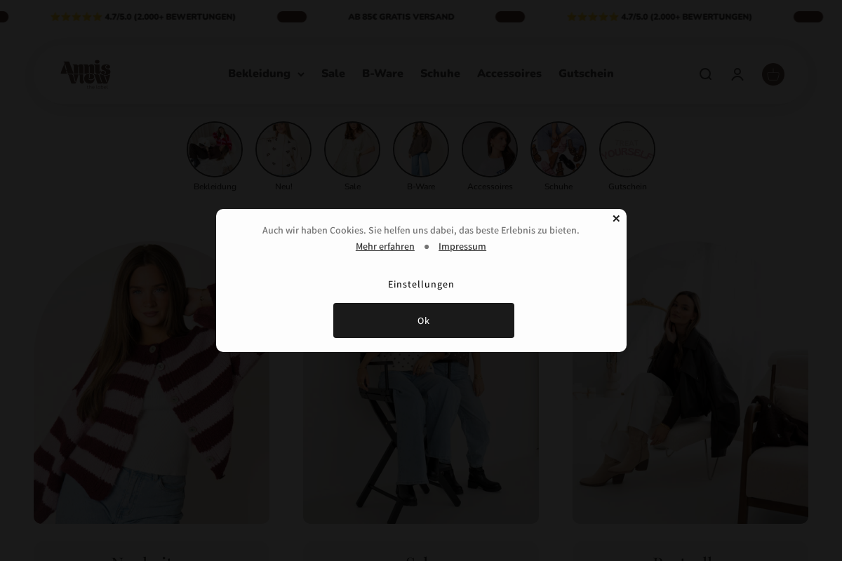 Annisview homepage screenshot