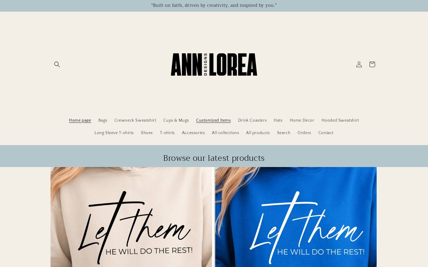 annloreadesigns.com homepage screenshot