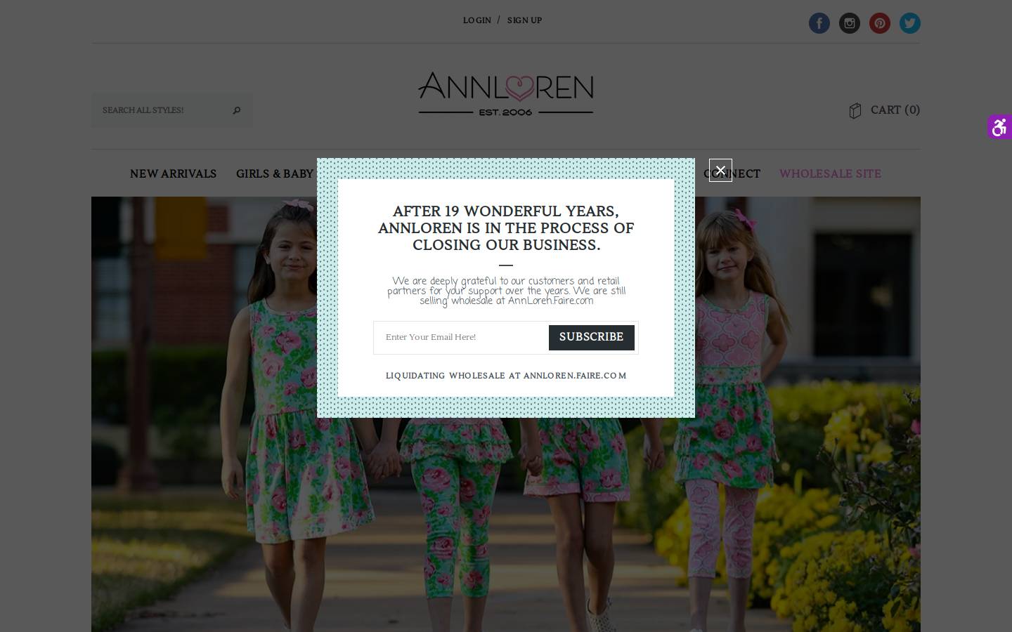 annloren.com homepage screenshot