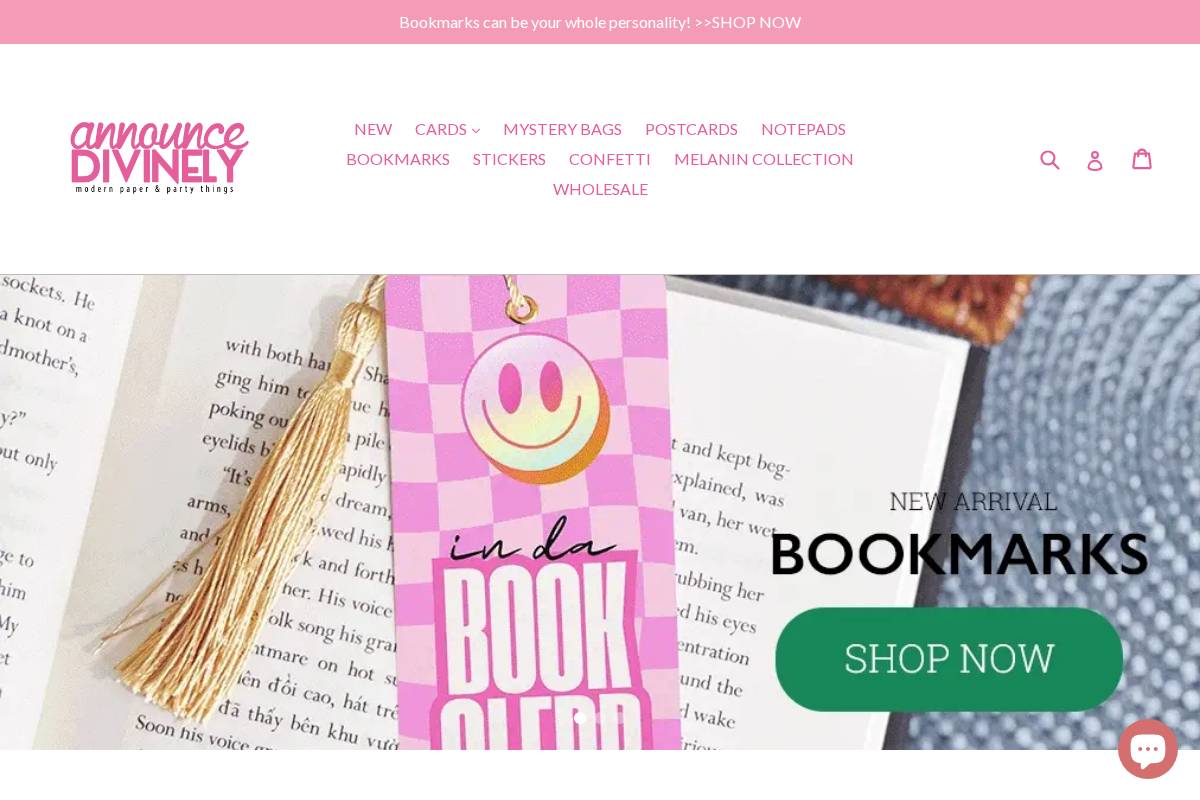 announcedivinely.com homepage screenshot