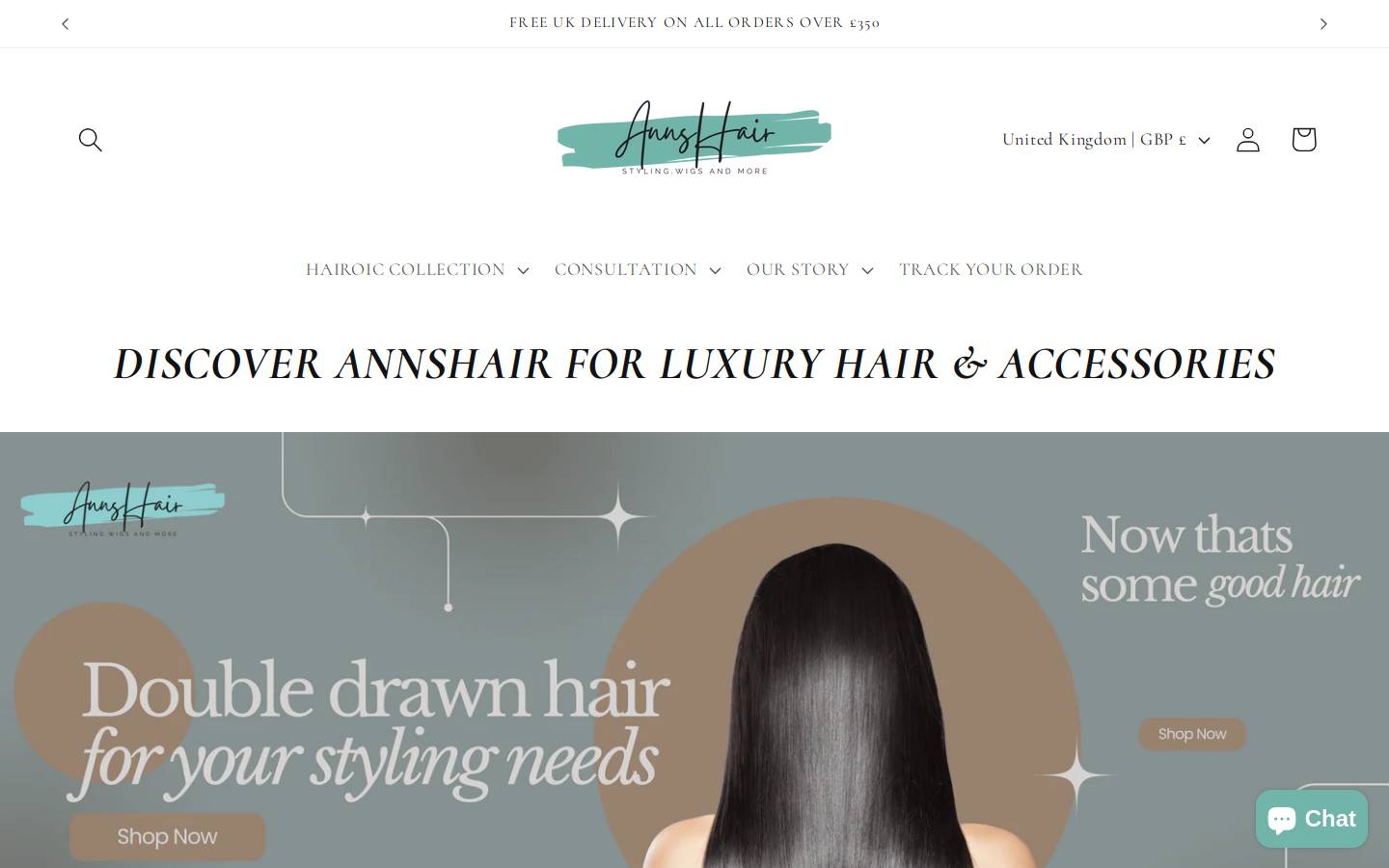 annshairldn.com homepage screenshot