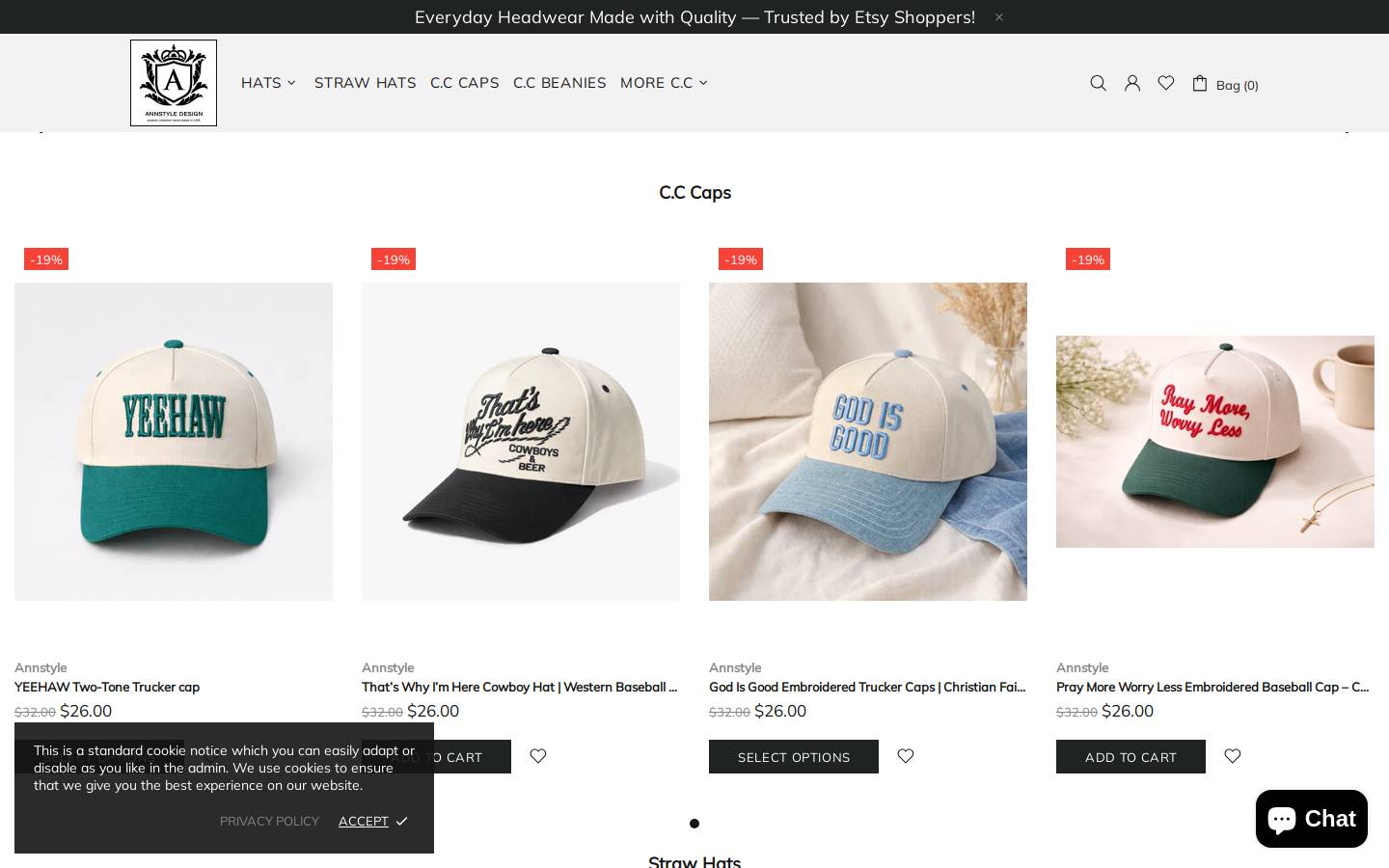 annstylestore.com homepage screenshot