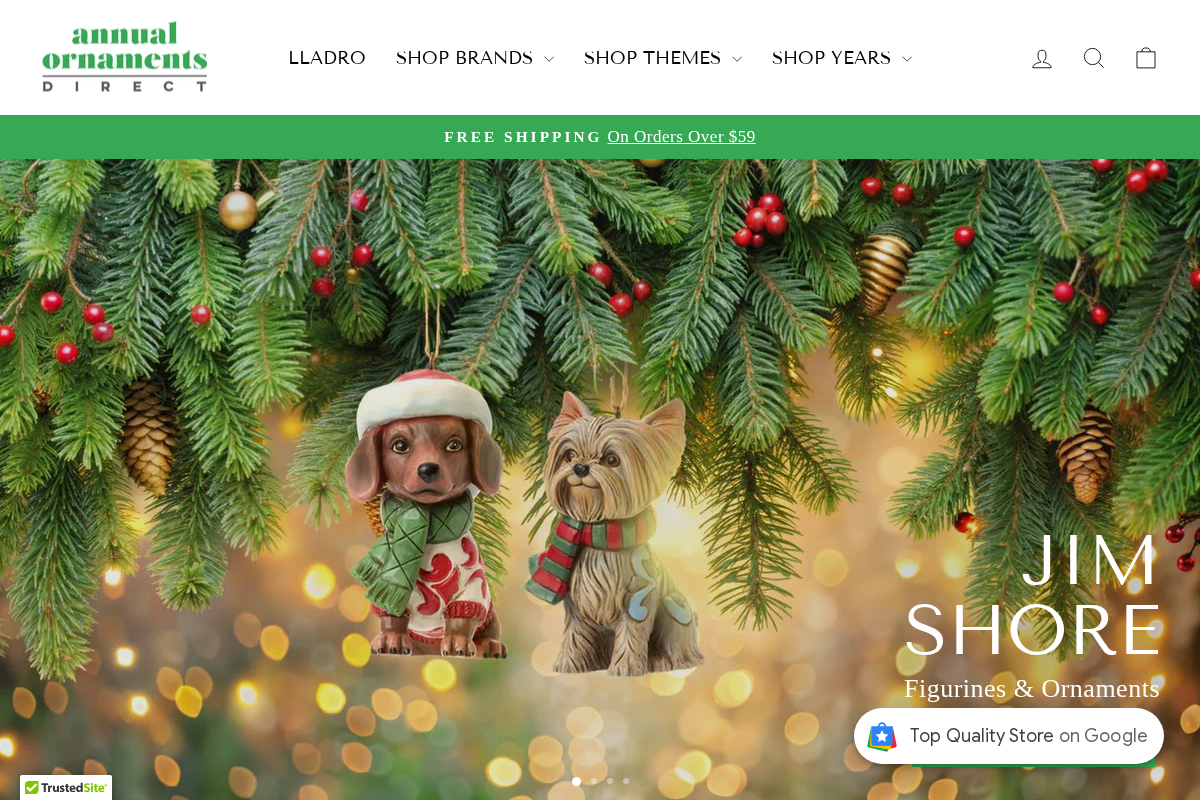 Annual Ornaments homepage screenshot