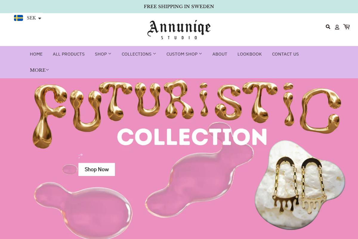 Annuniqestudio homepage screenshot