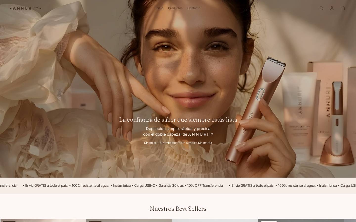 annuri.com homepage screenshot