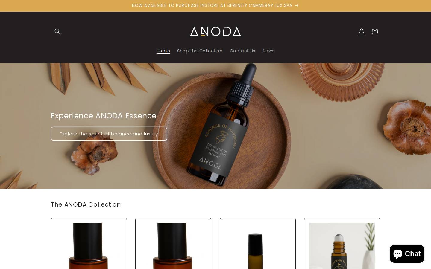 anoda.com.au homepage screenshot
