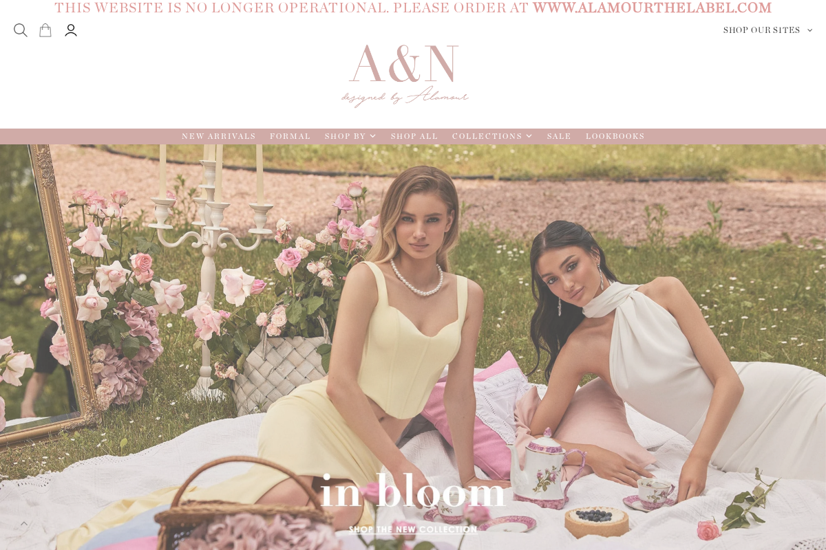 A&N Luxe Label  homepage screenshot