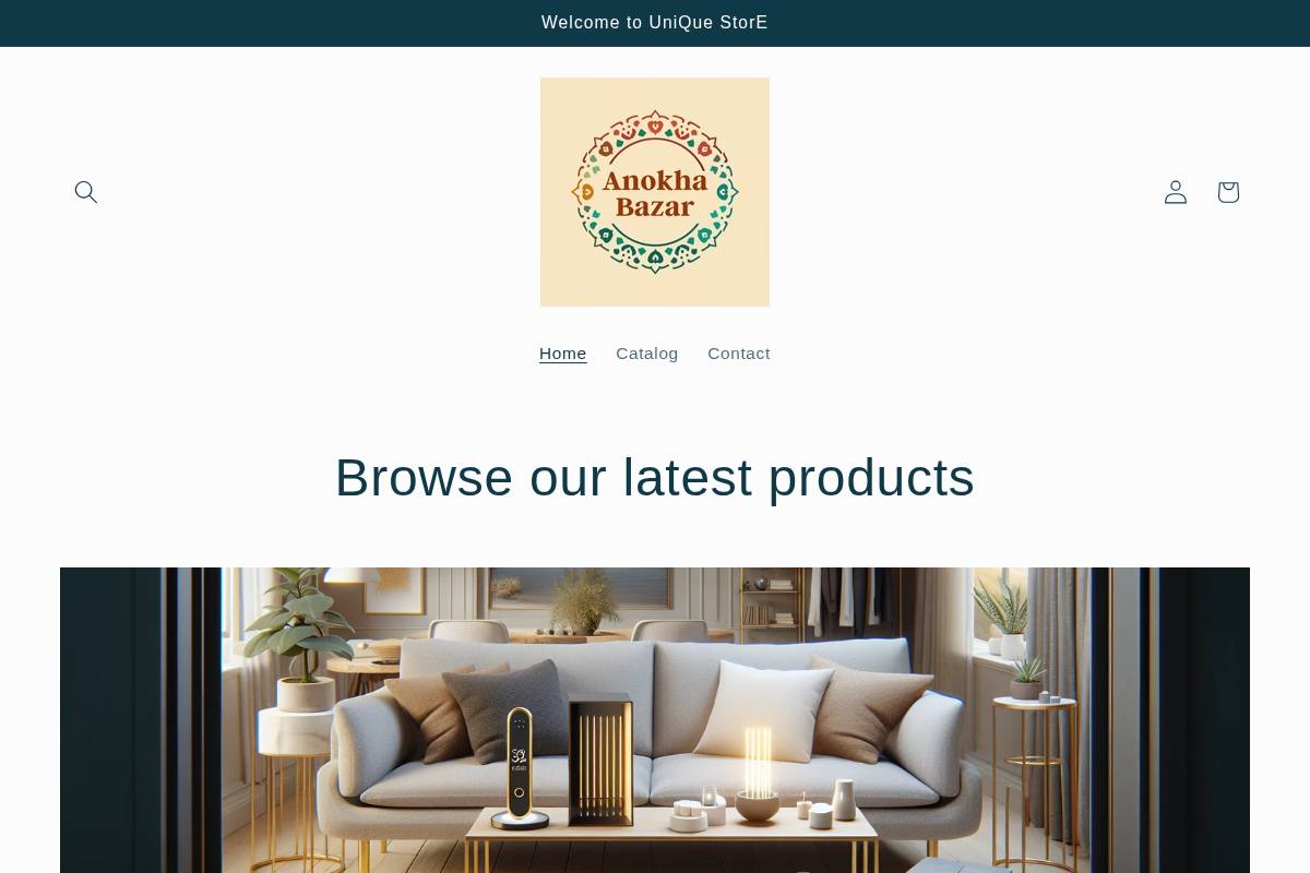 anokhabazar.in homepage screenshot