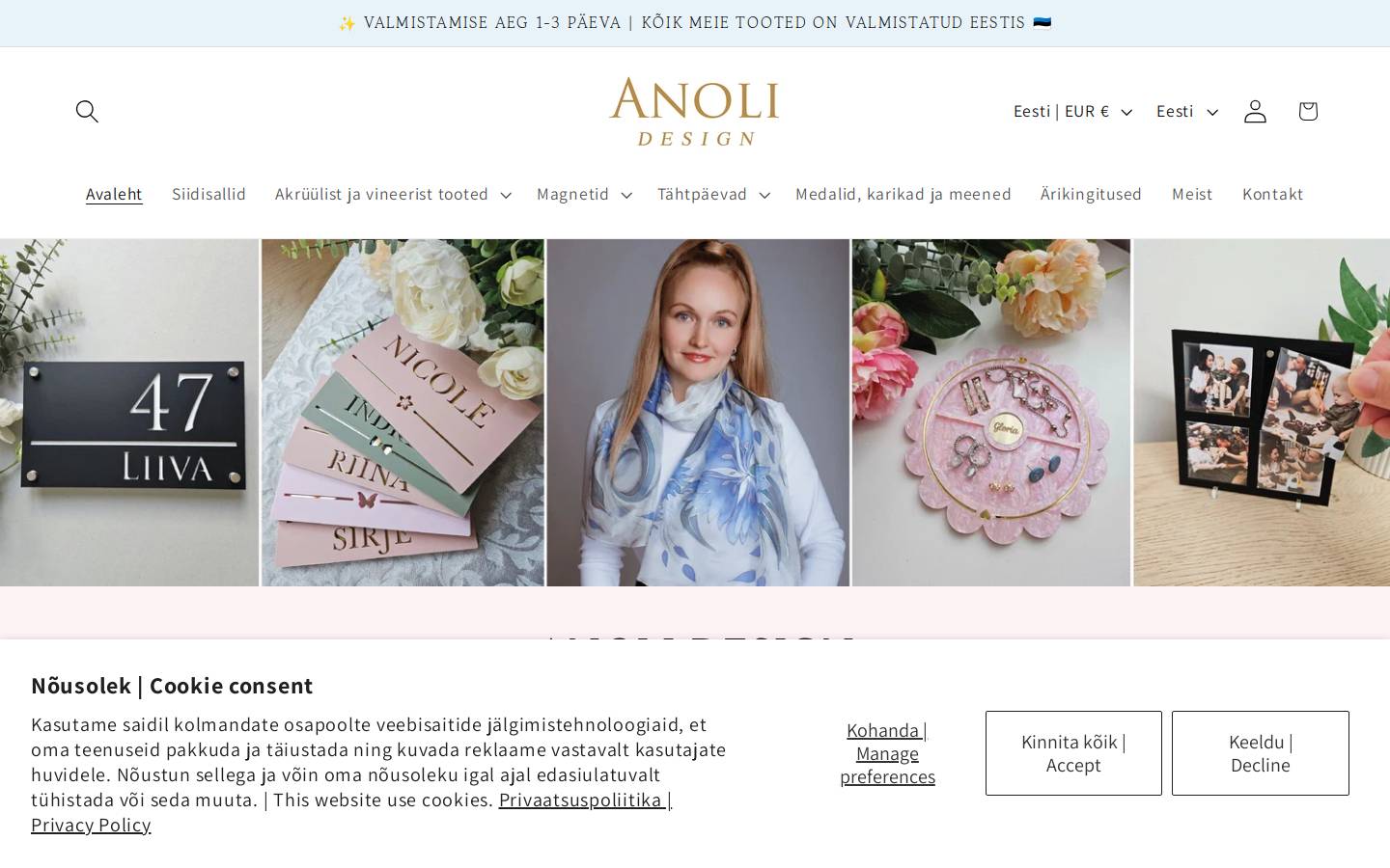 anolidesign.com homepage screenshot