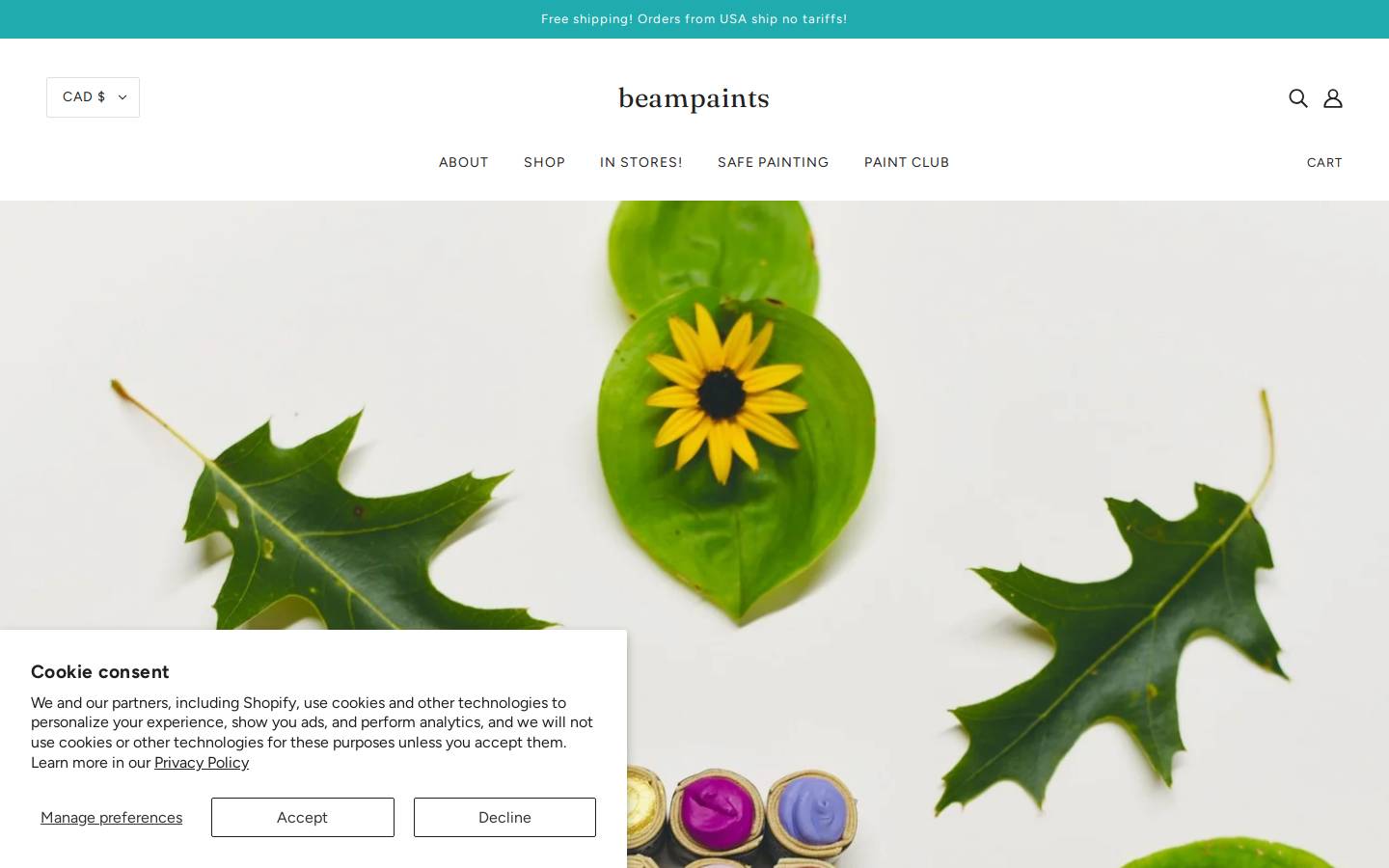 anongbeam.ca homepage screenshot