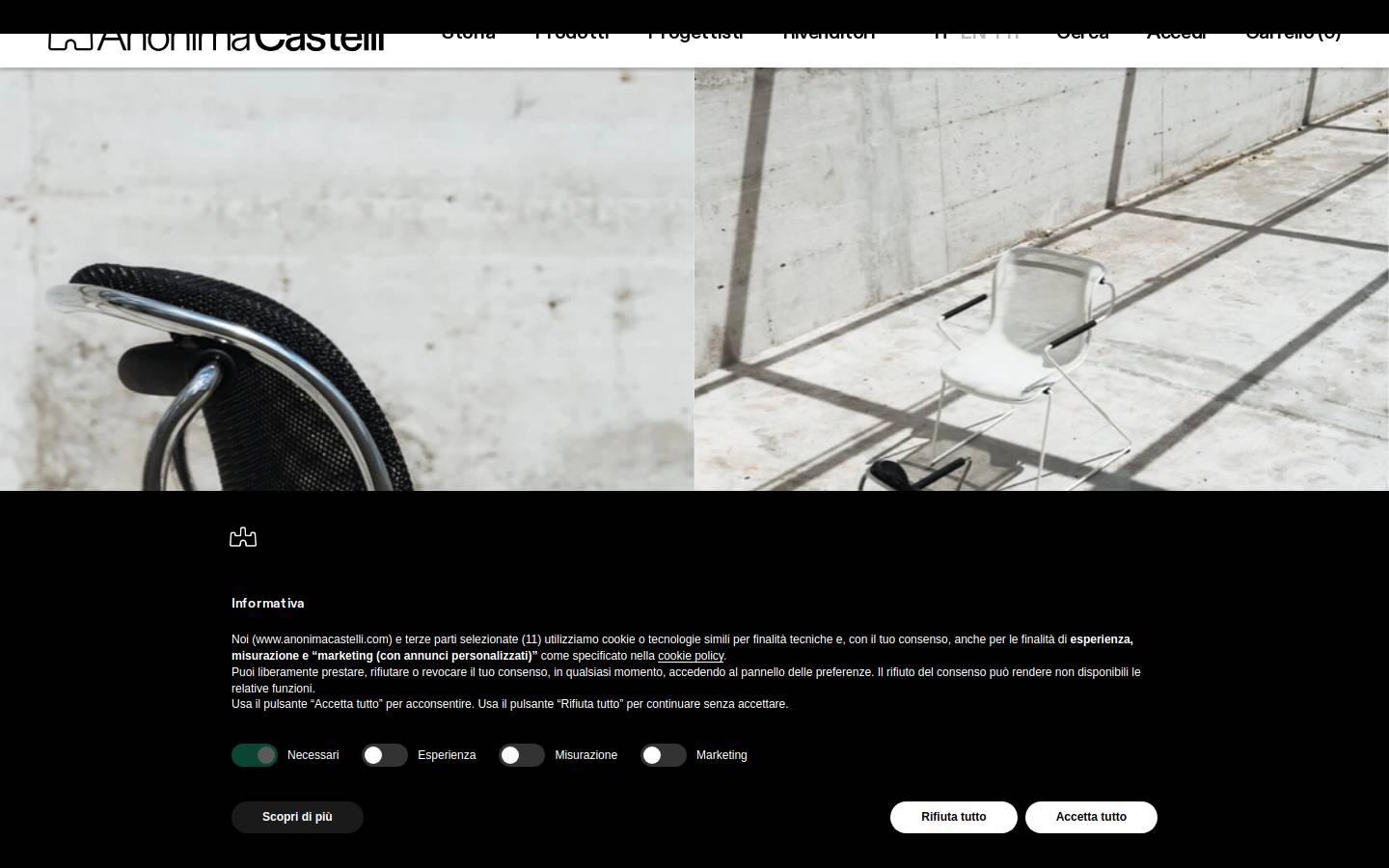 Anonimacastelli homepage screenshot