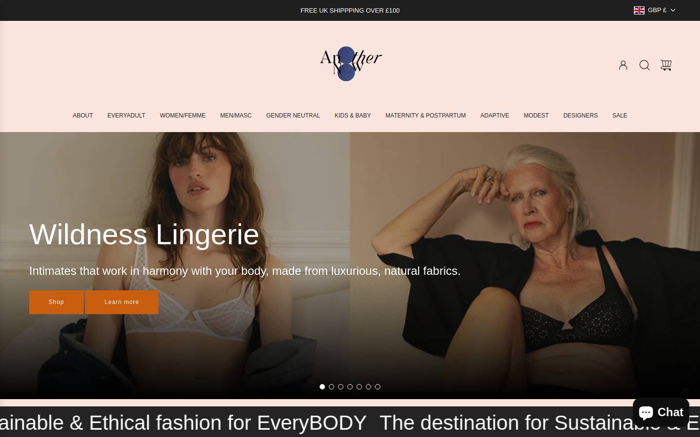 Another Now homepage screenshot