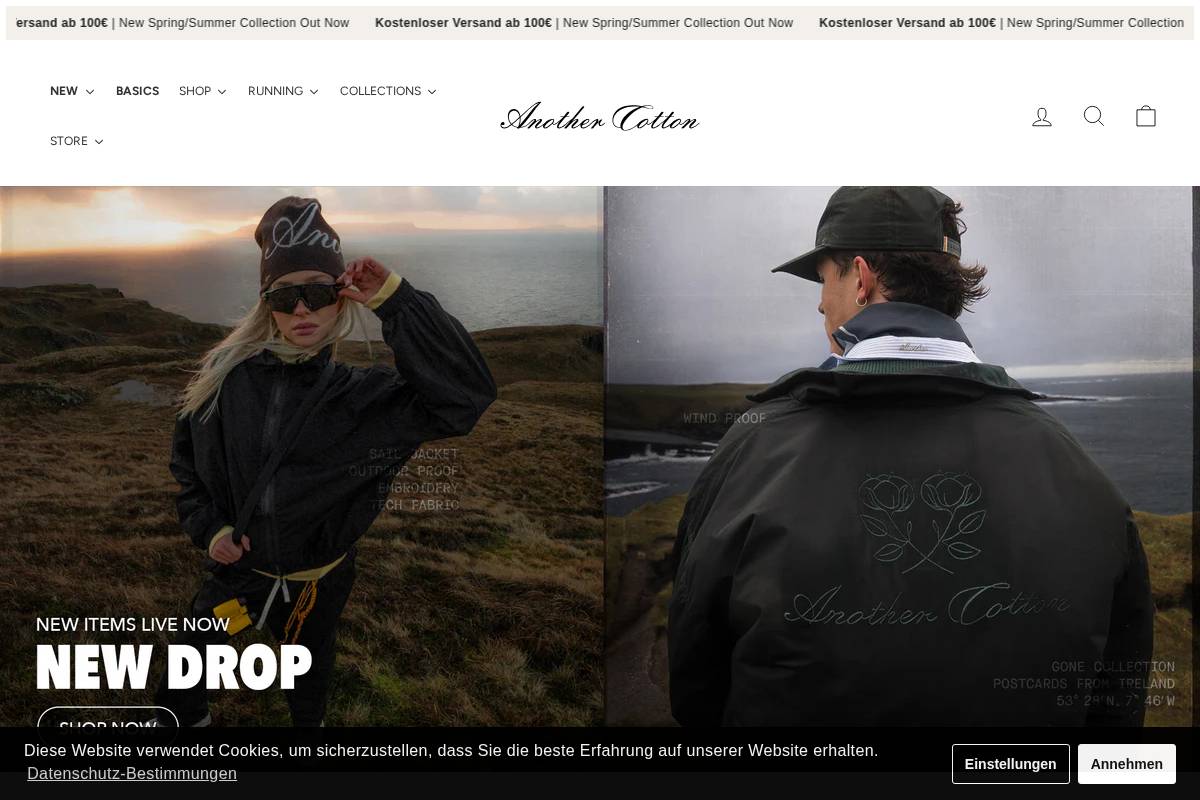 Another Cotton Lab homepage screenshot