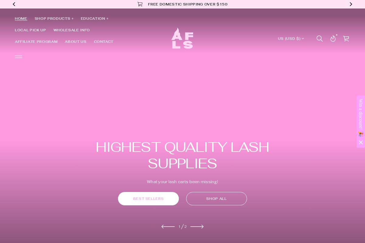 anotherfckinlashop.com homepage screenshot
