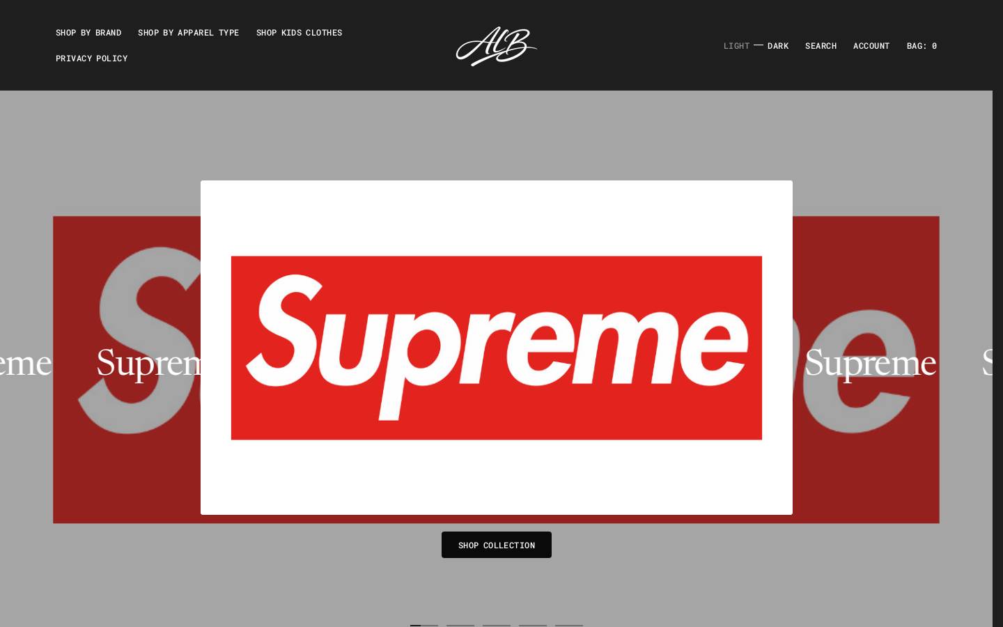 anotherlevelboutique.com homepage screenshot