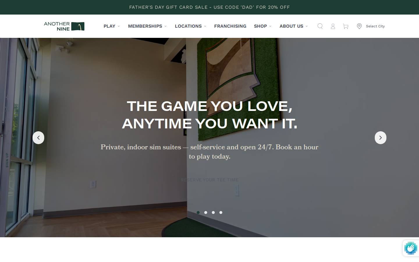 anothernine.com homepage screenshot