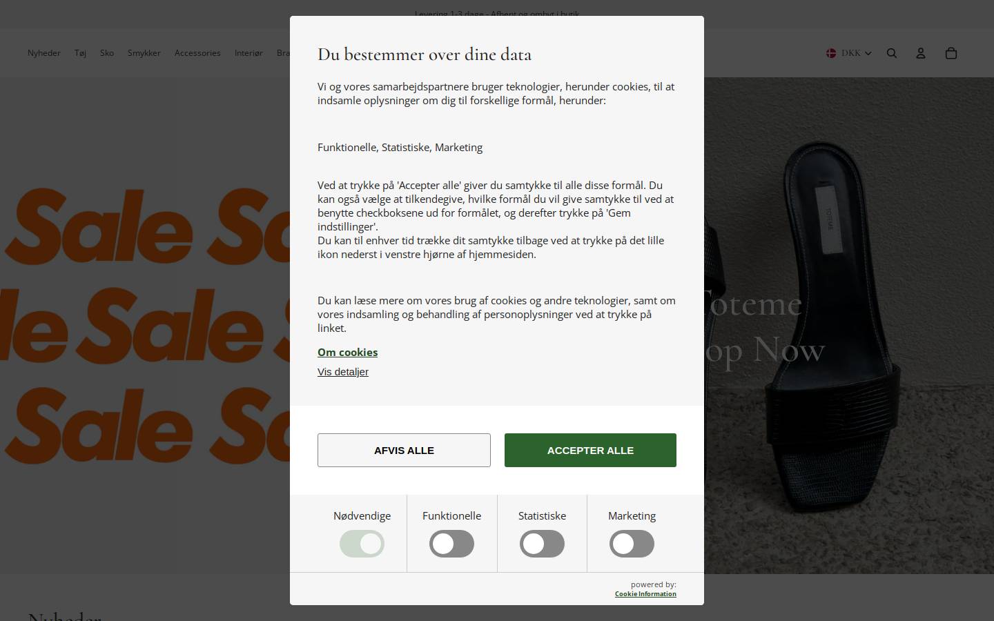 Another nué homepage screenshot