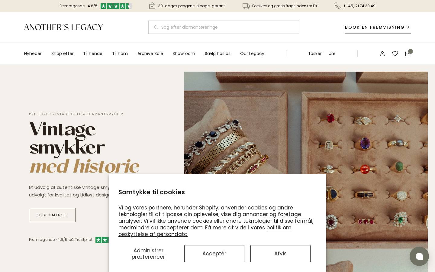Another's Legacy homepage screenshot