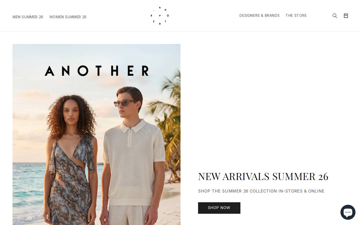 anotherstore.me homepage screenshot