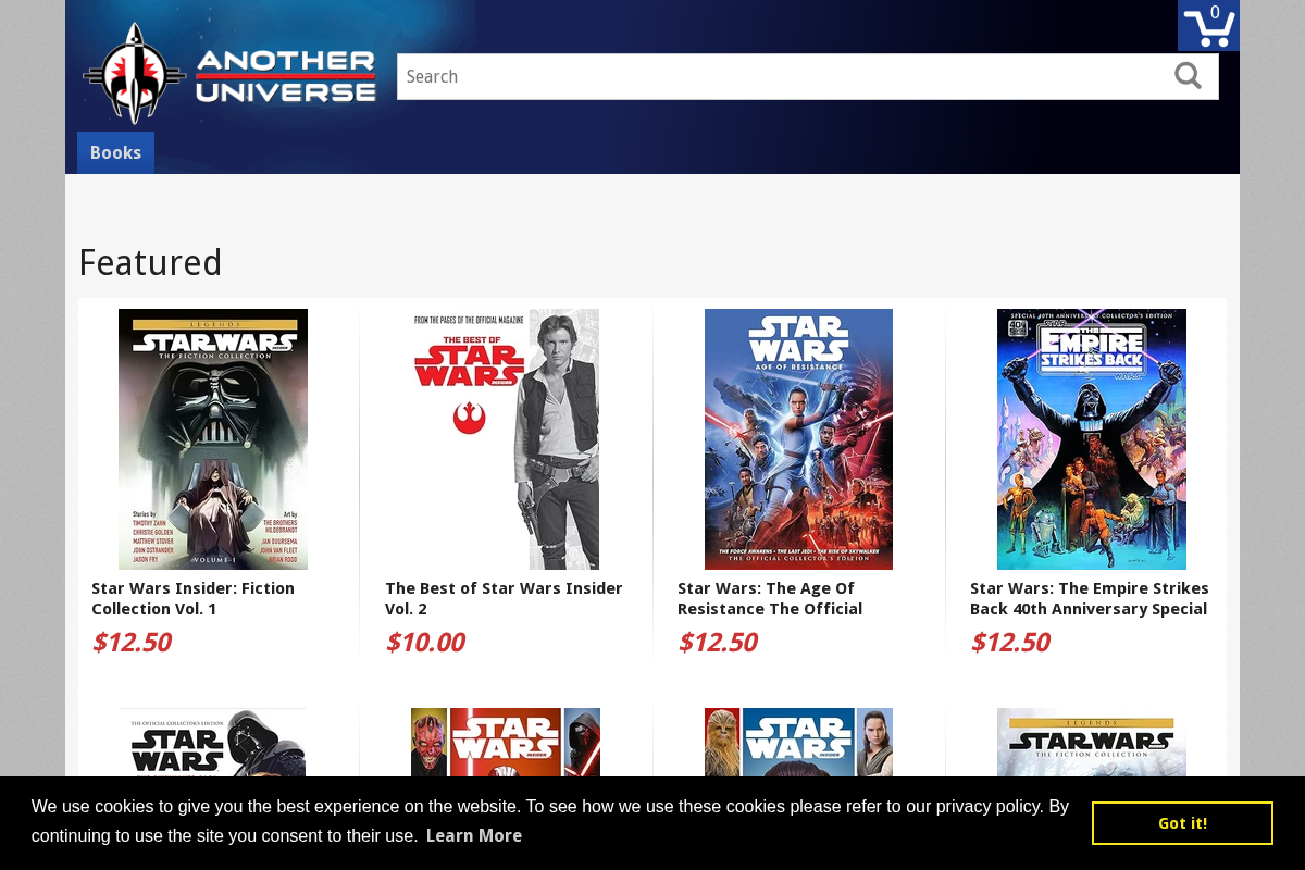 Another Universe · Another Universe homepage screenshot