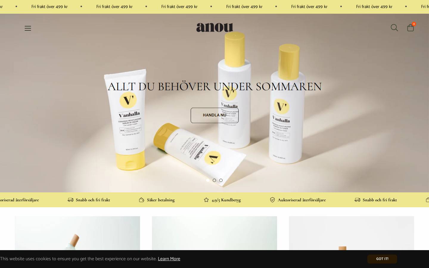 anou.se homepage screenshot