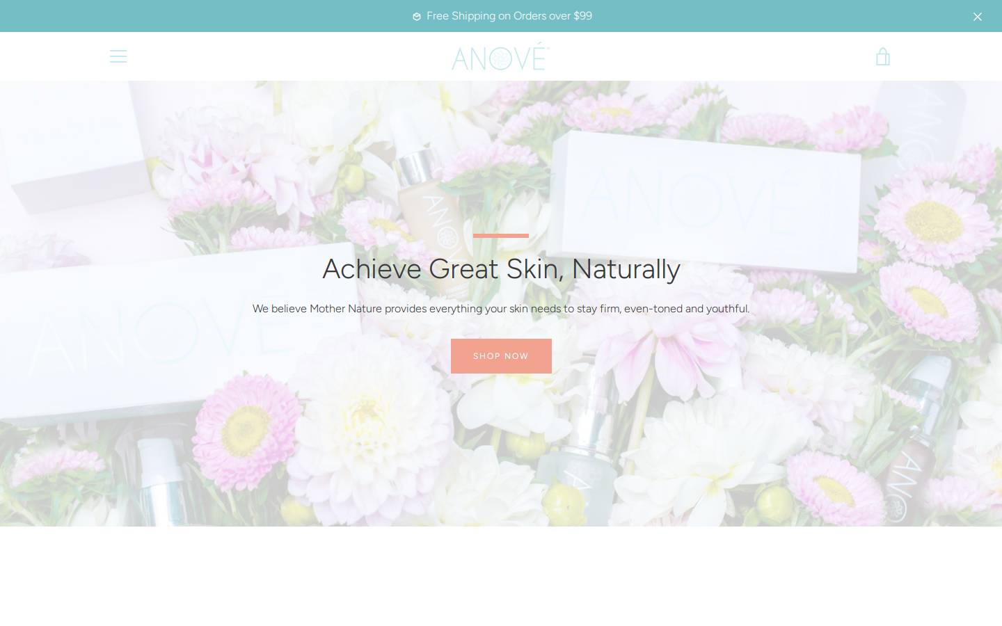 anove.com homepage screenshot