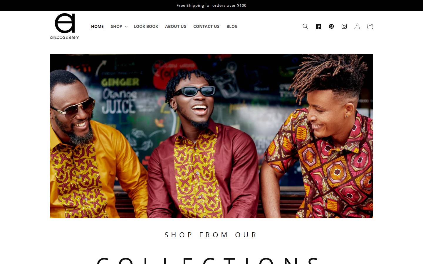 ansabas.com homepage screenshot