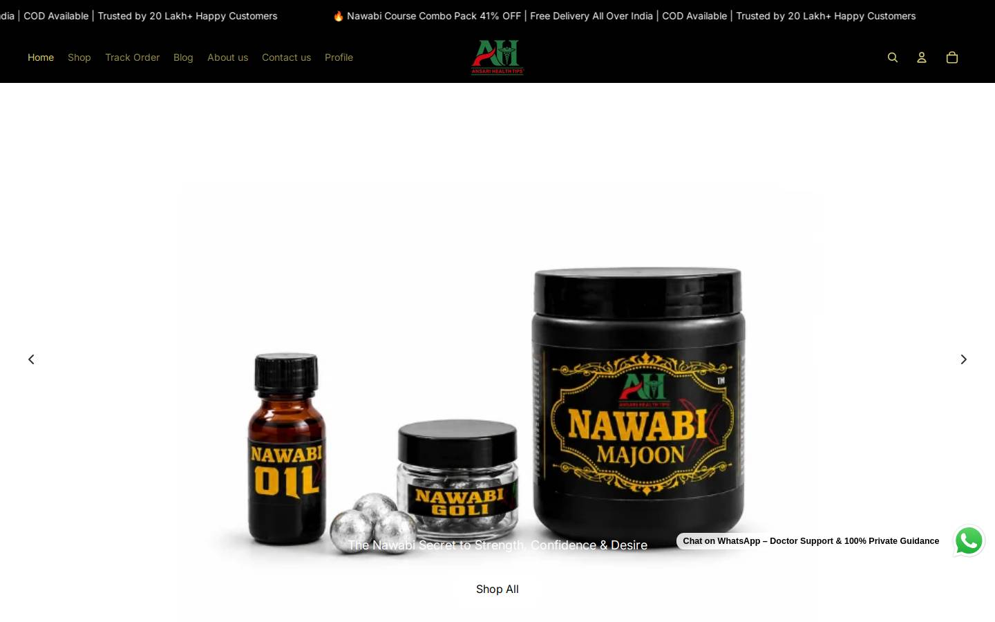 ansarihealthtips.com homepage screenshot