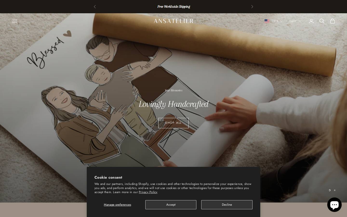 AnsAtelier homepage screenshot