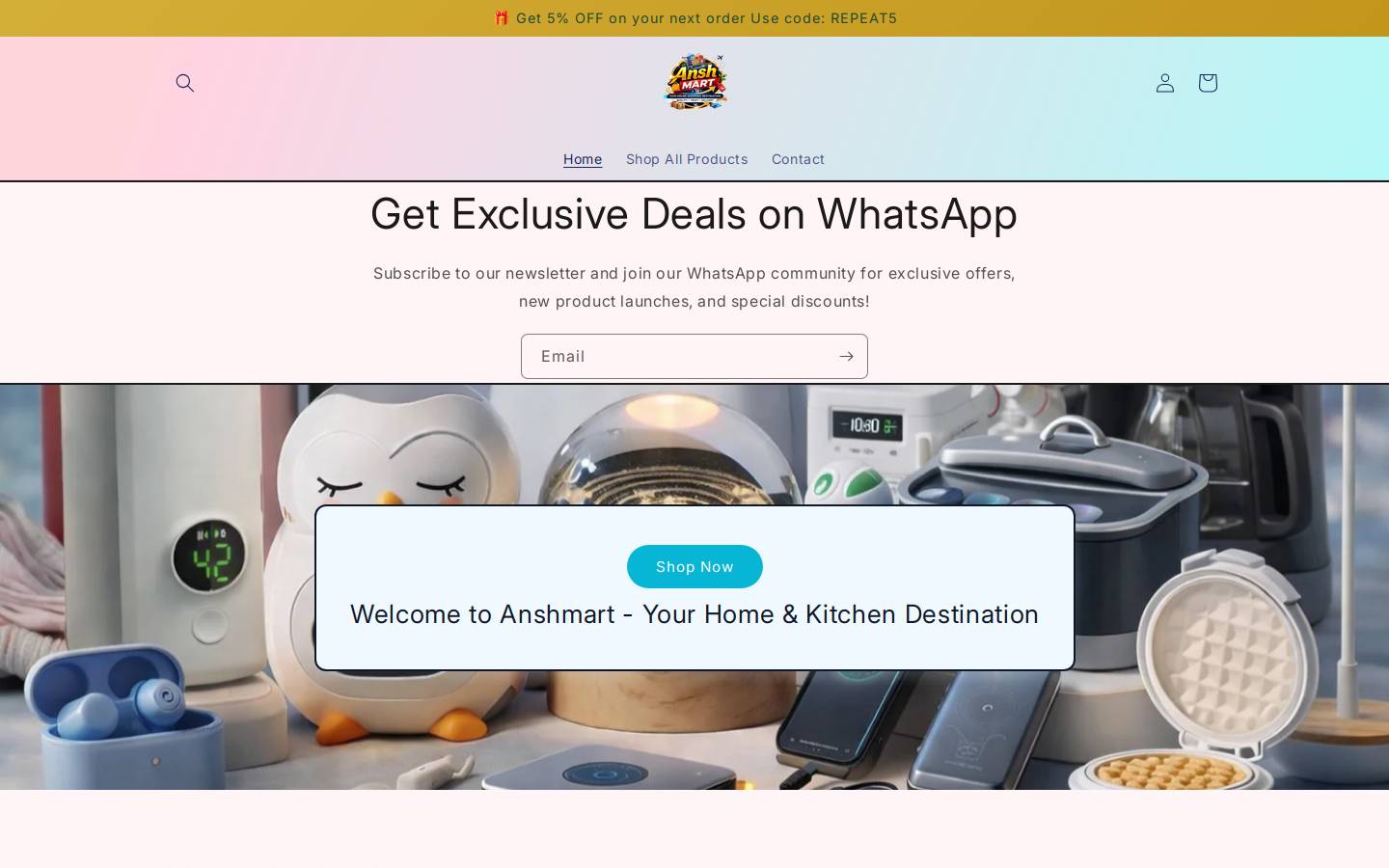 anshmart.com homepage screenshot
