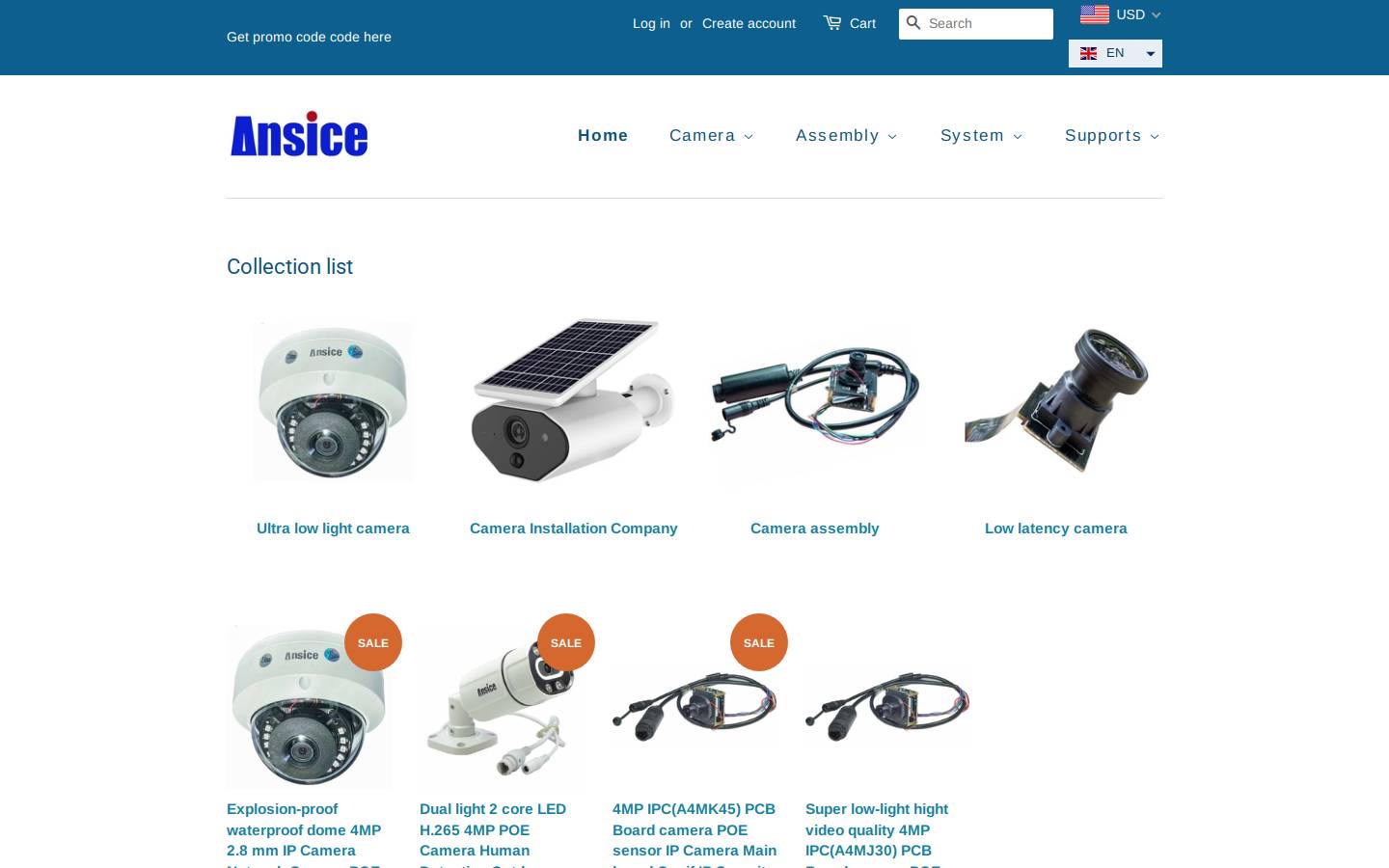 ansice.net homepage screenshot