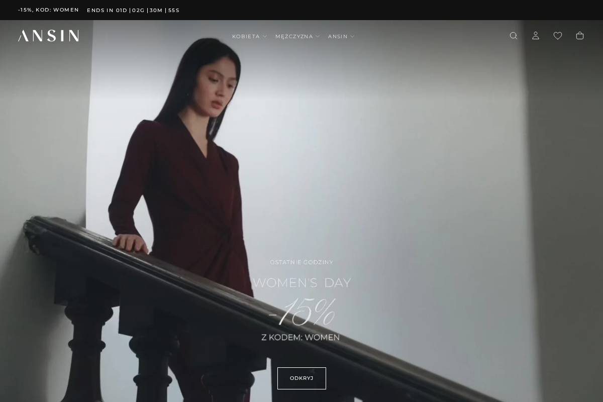 ansin.pl homepage screenshot