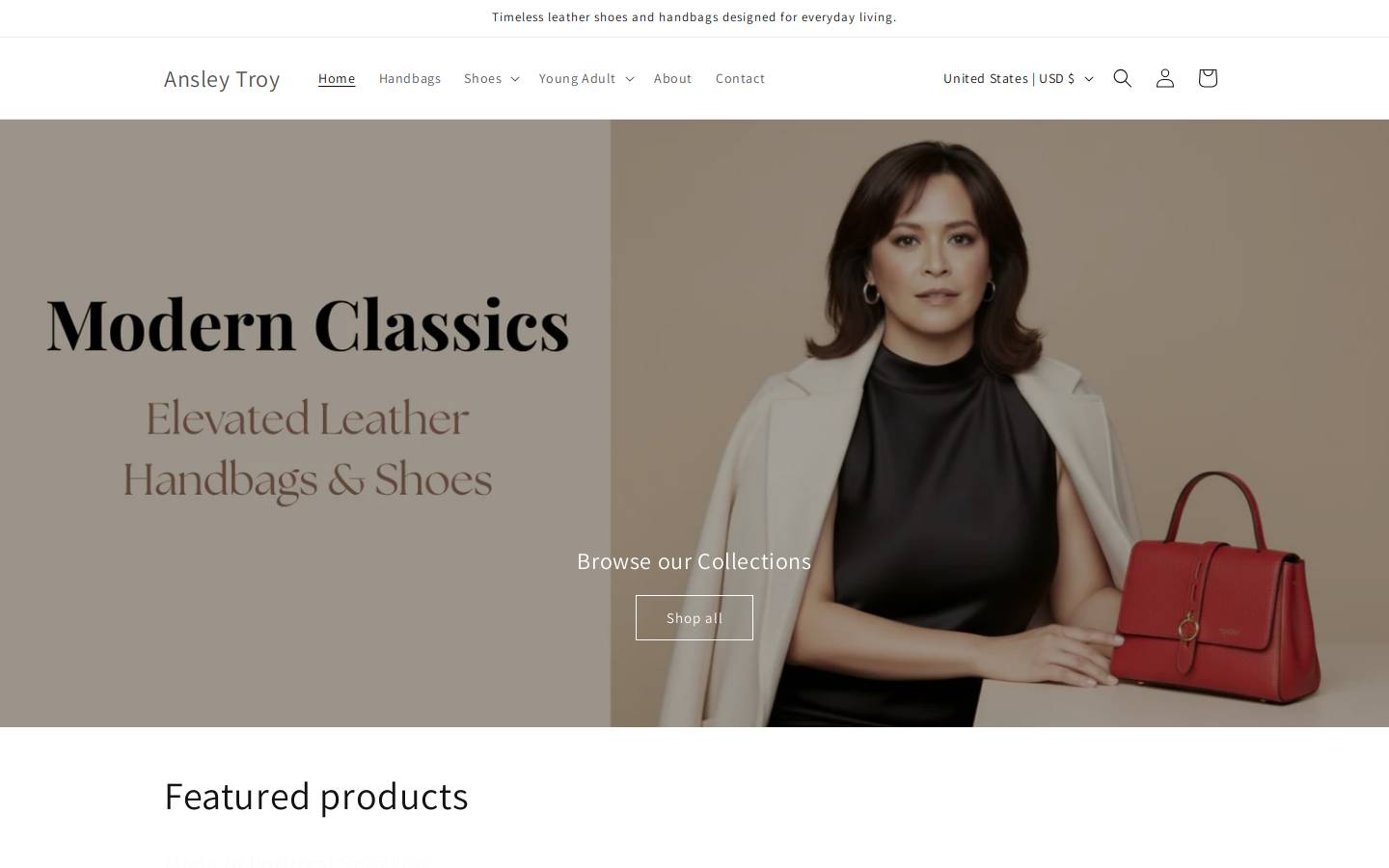 ansleytroy.com homepage screenshot
